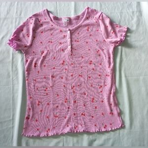 ‼️5 items for $8‼️art class Pink Floral Short Sleeve Tee